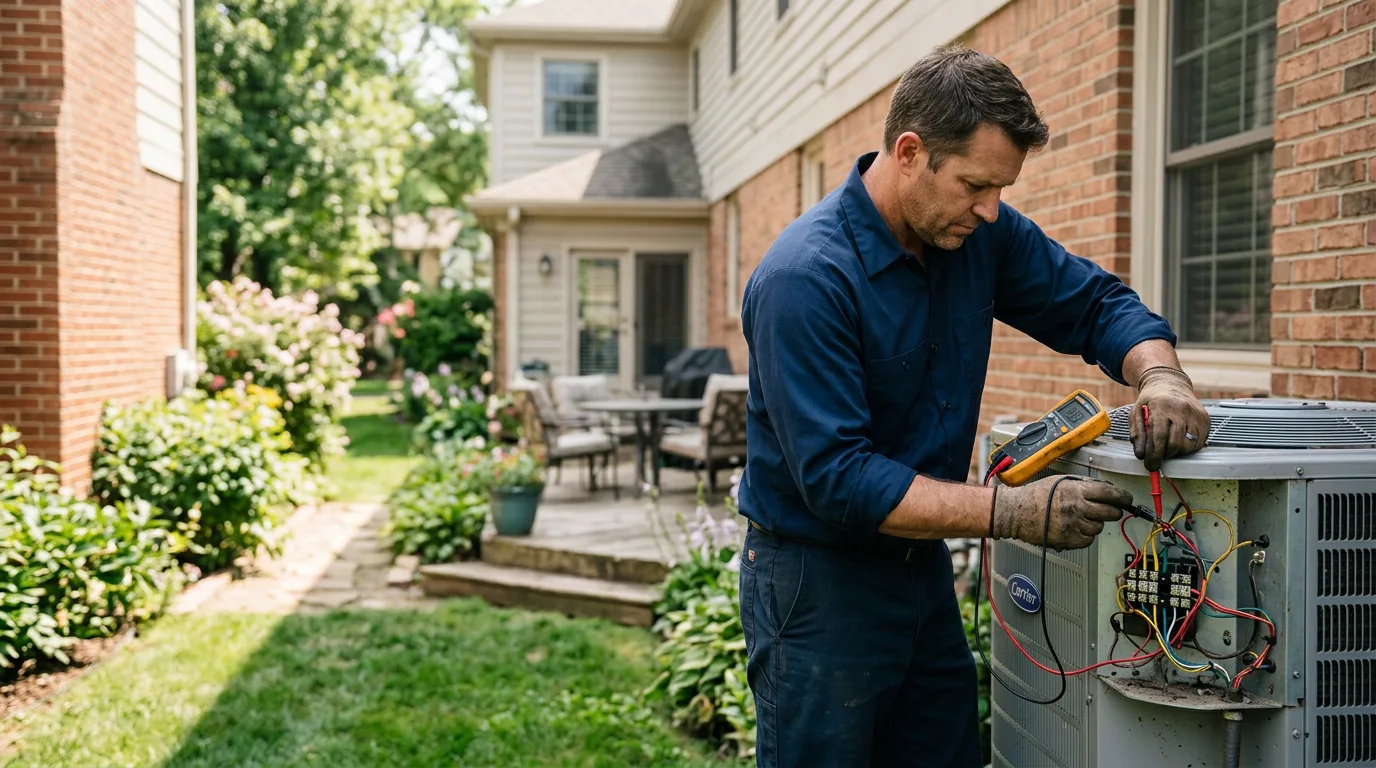 HVAC technician working near Martha, OK
